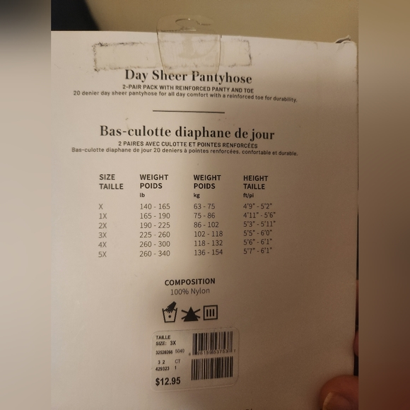 Addition Elle, 3x , 2 pack pantyhose - Picture 2 of 2